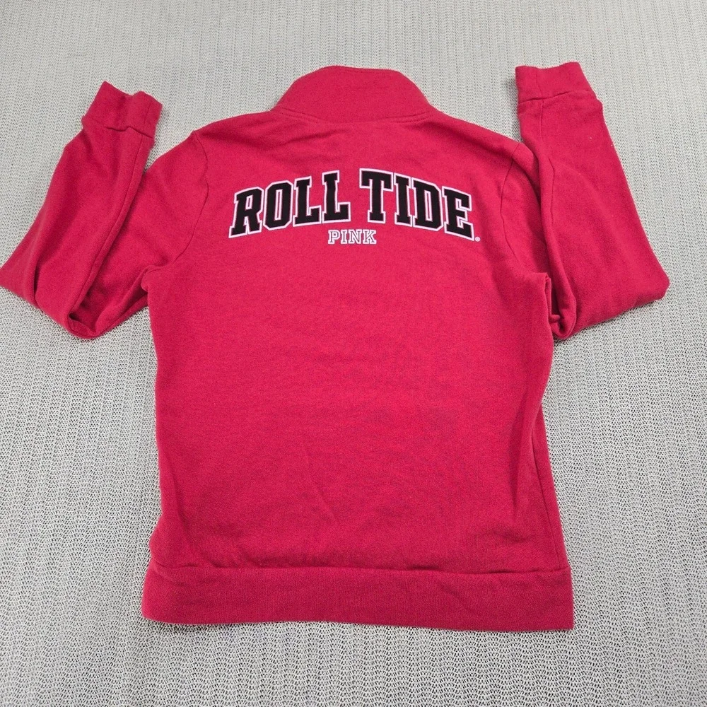 Victorias Secret Pink Alabama Crimson Tide Sweatshirt Womens Extra Small 1/4 Zip